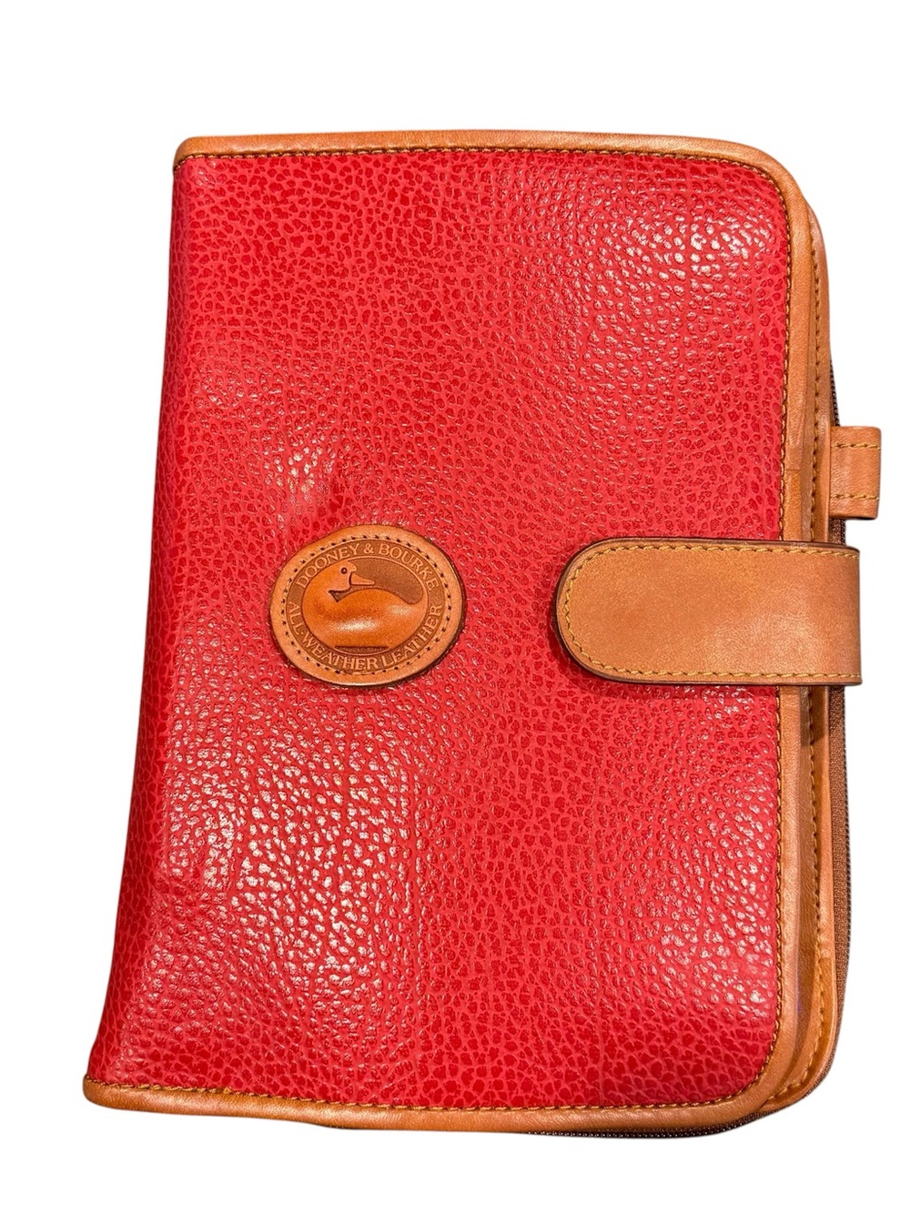 Dooney & Bourke vintage planner organizer binder red leather 90s